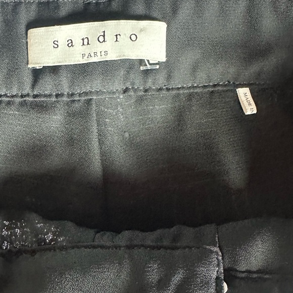Sandro Black and White Sequined Pants Paris size 36 - Picture 8 of 9